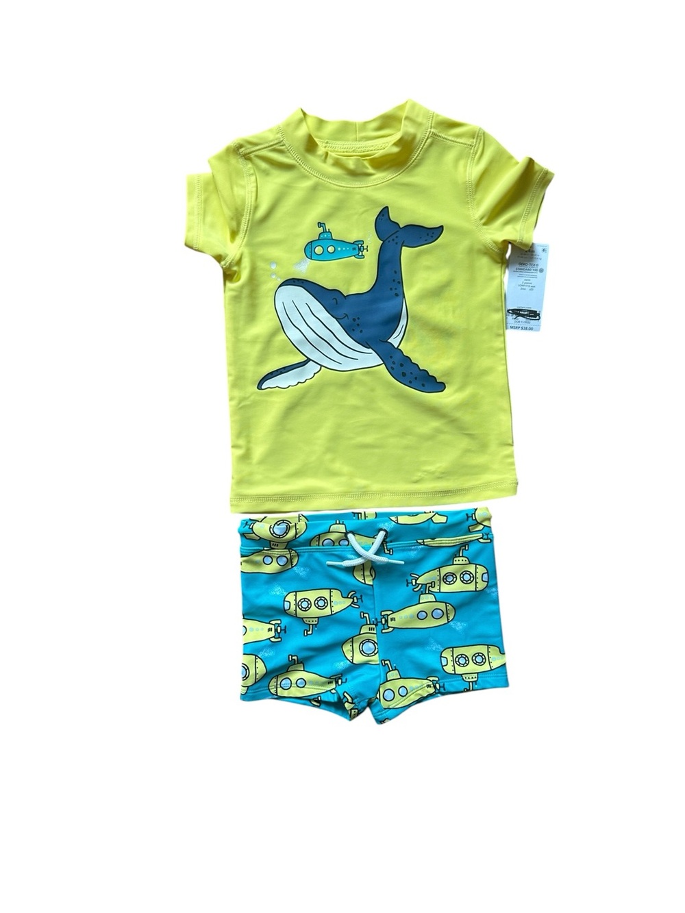 Carter’s Baby Boys 2-Piece Rashguard Swim Set | Size 24M | NW